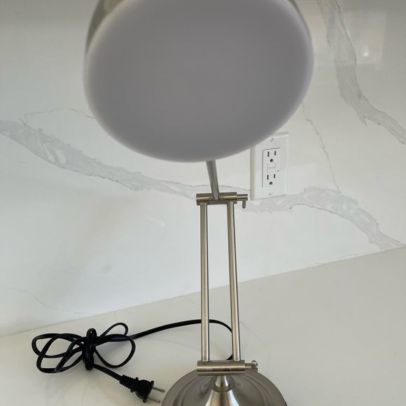Modern Silver Desk Lamp - Picture 4 of 6